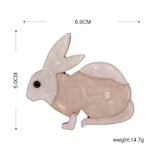 Acrylic Rabbit Brooch Pin Animal Christmas Bijoux