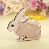 Acrylic Rabbit Brooch Pin Animal Christmas Bijoux
