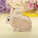 Acrylic Rabbit Brooch Pin Animal Christmas Bijoux