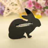Acrylic Rabbit Brooch Pin Animal Christmas Bijoux