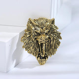 Beaut&Berry Lion Head Brooch Wedding Party Pin Gift