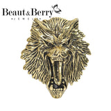 Beaut&Berry Lion Head Brooch Wedding Party Pin Gift