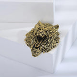 Beaut&Berry Lion Head Brooch Wedding Party Pin Gift