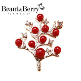 Beaut&Berry Pearl Tree Brooch Office Party Brooch Gift