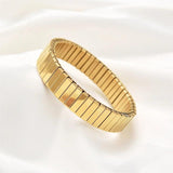 12mm Stainless Steel Stretch Expansion Watch Band Silver