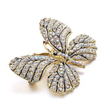 Crystal Rhinestone Butterfly Brooch Pin for Women Dress Wedding Bridal Z017