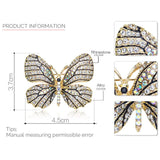 Crystal Rhinestone Butterfly Brooch Pin for Women Dress Wedding Bridal Z017