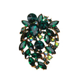 Beaut&Berry Baroque Rhinestone Glass Brooch Women's Accessory