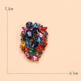 Beaut&Berry Baroque Rhinestone Glass Brooch Women's Accessory