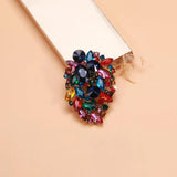 Beaut&Berry Baroque Rhinestone Glass Brooch Women's Accessory