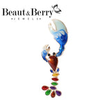 Beaut&Berry 2-color Lobster Brooches Oil Dripping Women Banquet Party