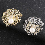 Vintage Rhinestone Spider Brooch for Dress Coat