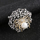 Vintage Rhinestone Spider Brooch for Dress Coat