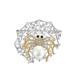 Vintage Rhinestone Spider Brooch for Dress Coat