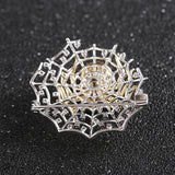 Vintage Rhinestone Spider Brooch for Dress Coat