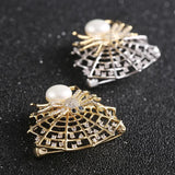 Vintage Rhinestone Spider Brooch for Dress Coat
