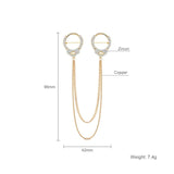 Punk Zircon Handcuffs Brooches Retro Copper Tassel Brooch Pins