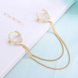 Punk Zircon Handcuffs Brooches Retro Copper Tassel Brooch Pins