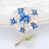 Purple Hydrangea Plant Flower Brooch Pin