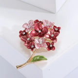 Purple Hydrangea Plant Flower Brooch Pin