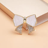 Acrylic Bowknot Brooch Women Rhinestone Bow Knot Brooch Pin
