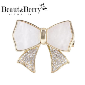 Acrylic Bowknot Brooch Women Rhinestone Bow Knot Brooch Pin