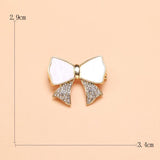 Acrylic Bowknot Brooch Women Rhinestone Bow Knot Brooch Pin