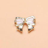 Acrylic Bowknot Brooch Women Rhinestone Bow Knot Brooch Pin