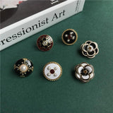 Retro Enamel Glaze Camellia Brooch Pins for Women