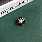 Retro Enamel Glaze Camellia Brooch Pins for Women