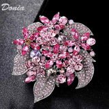 Donia Glass Brooch Artificial Pearl Starfish Ladies Jewelry Coat Accessories