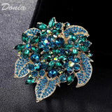 Donia Glass Brooch Artificial Pearl Starfish Ladies Jewelry Coat Accessories