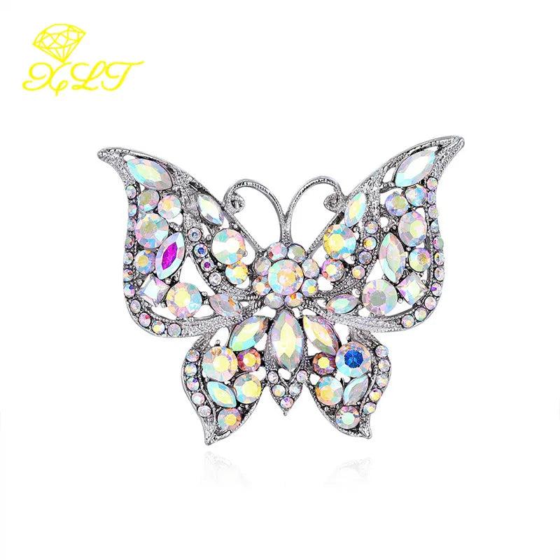 Retro Butterfly Rhinestone Brooch Exaggerated Personality Creative Animal Corsag
