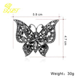 Retro Butterfly Rhinestone Brooch Exaggerated Personality Creative Animal Corsag