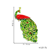 Colorful Peacock Brooch for Coat Suit Scarf Hat Pins Kids