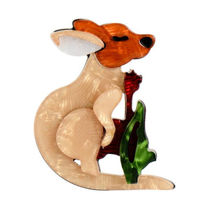 Acrylic Kangaroo Brooch Lifelike Cartoon Pin Jewelry