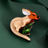 Acrylic Kangaroo Brooch Lifelike Cartoon Pin Jewelry