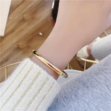 Gold/silver Lover Bangle Titanium Steel 18k Plated Bracelet