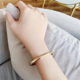 Gold/silver Lover Bangle Titanium Steel 18k Plated Bracelet