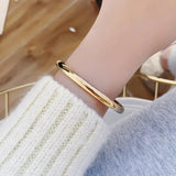 Gold/silver Lover Bangle Titanium Steel 18k Plated Bracelet