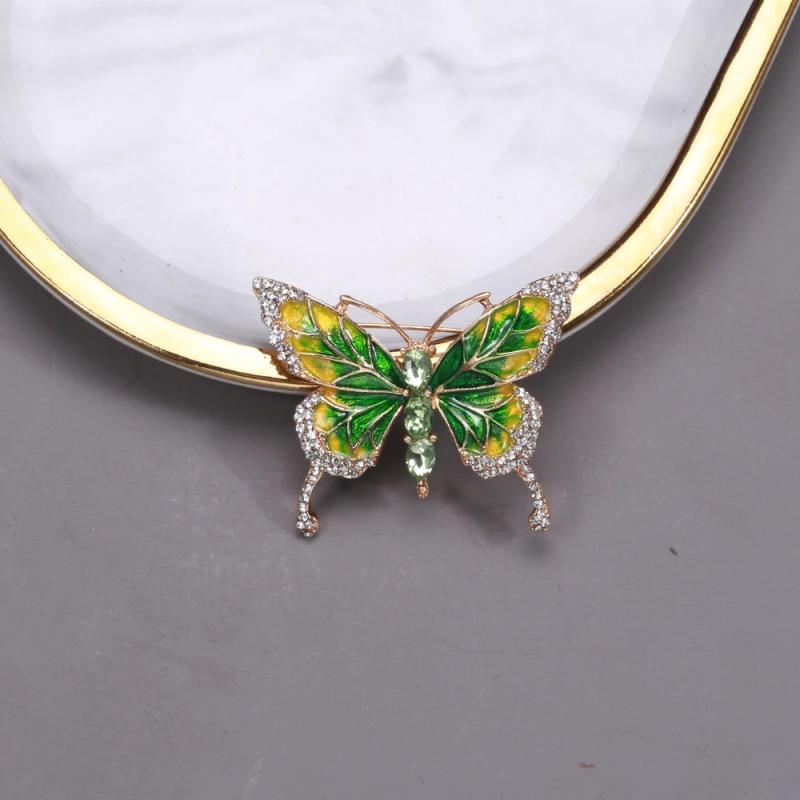 Beaut&Berry Rhinestone Butterfly Brooch Insect Jewelry Ladies Gift