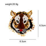 Tiger Head Acrylic Brooch Pin High Badges Party Unisex