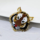 Tiger Head Acrylic Brooch Pin High Badges Party Unisex