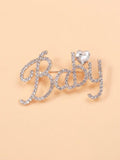 Beaut&Berry Sparkling Word Baby Brooches For Women Unisex 2-color Rhjson