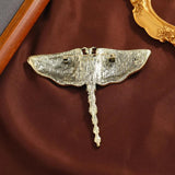Vintage Crystal Dragonfly Brooch Large Insect Pin Dress Co