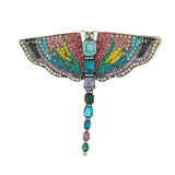 Vintage Crystal Dragonfly Brooch Large Insect Pin Dress Co