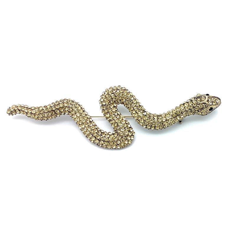 Zircon Animal Snake Retro Pin Brooch Women