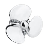 NVT Silver Fan Blade Brooch Pin Suit Coat Collar High Polishing