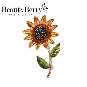 Beaut&Berry Sunflower Flowers Brooch Ladies Gift Brooch
