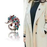 Crystal Hedgehog Shape Brooches for Women Suit Shirt Collar Clip